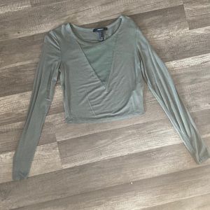 Forever21 cropped messed cut out top